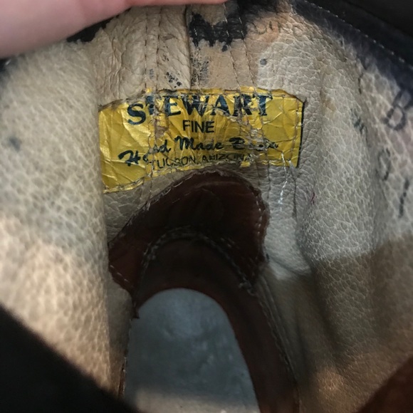 Stewert mfg co fine handmade boots leather cowgirl - Picture 4 of 8